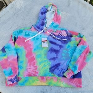 Gorgeous Large NWT cropped tie dye Nike hoodie